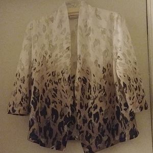 Animal print semi sheer jacket